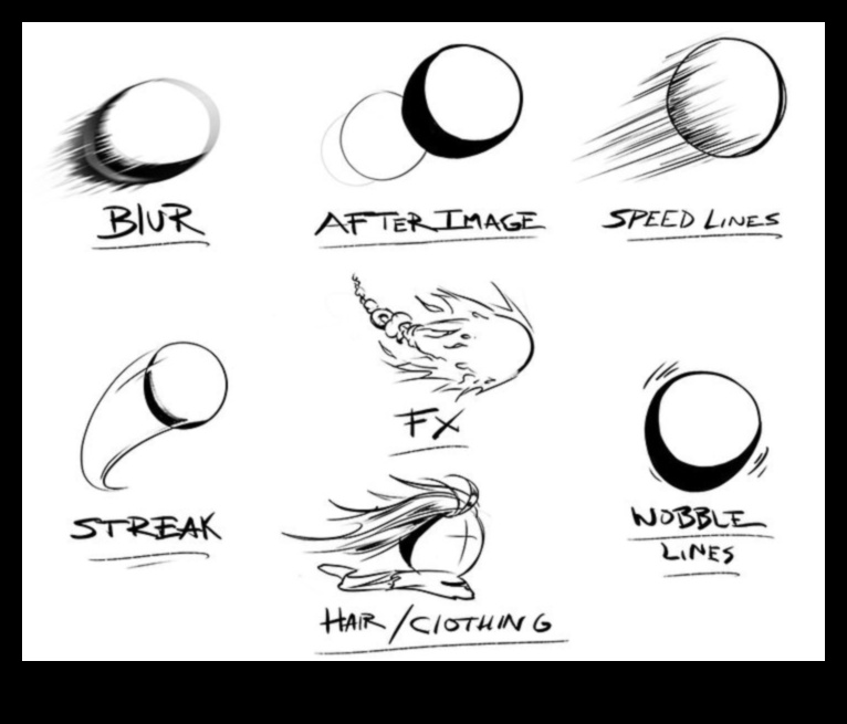 Δυναμικές γραμμές που φέρνουν την κίνηση στα σχέδια κινουμένων σχεδίων 3 Dynamic Lines: Bringing Movement to Cartoon Drawings
